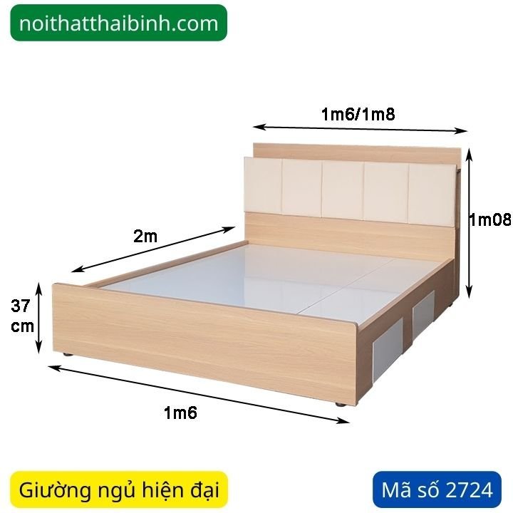 Giường ngủ hiện đại MS 2724 - Ảnh 3